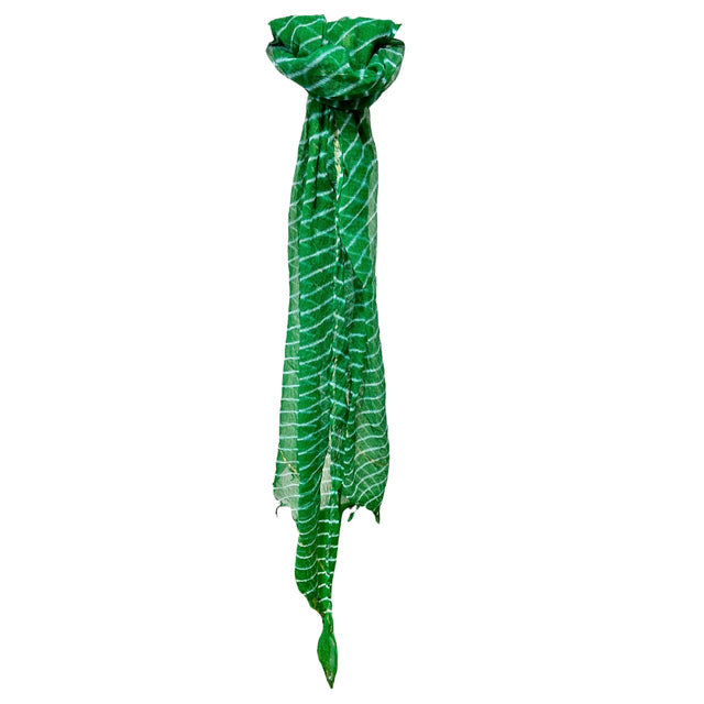 Dark Green Leheriya Dupatta