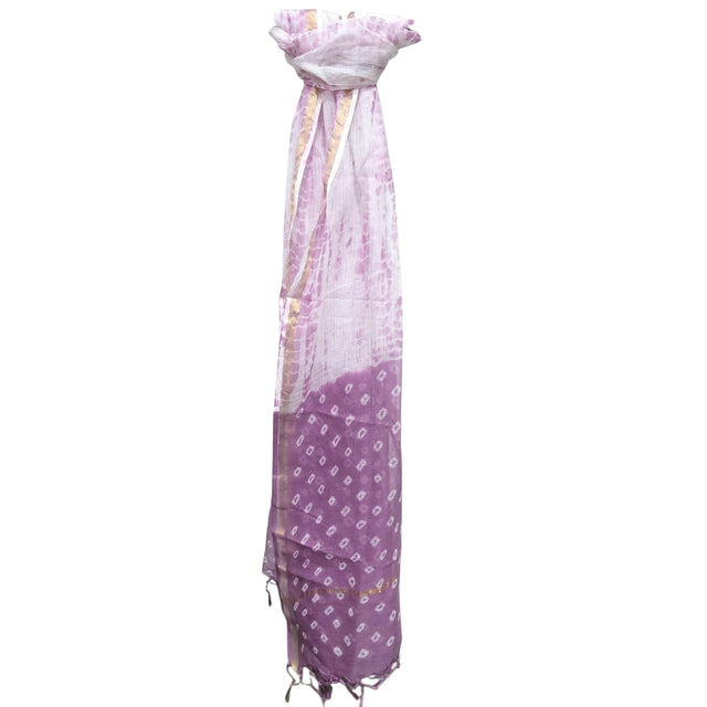Purple Bandhani and Leheriya Dupatta