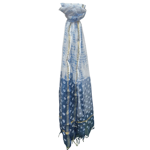 Mist Blue Bandhani and Leheriya Dupatta