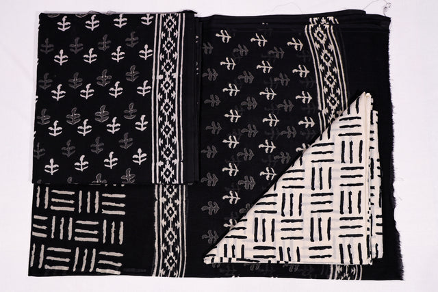 Smoky black Unstitched Suit set