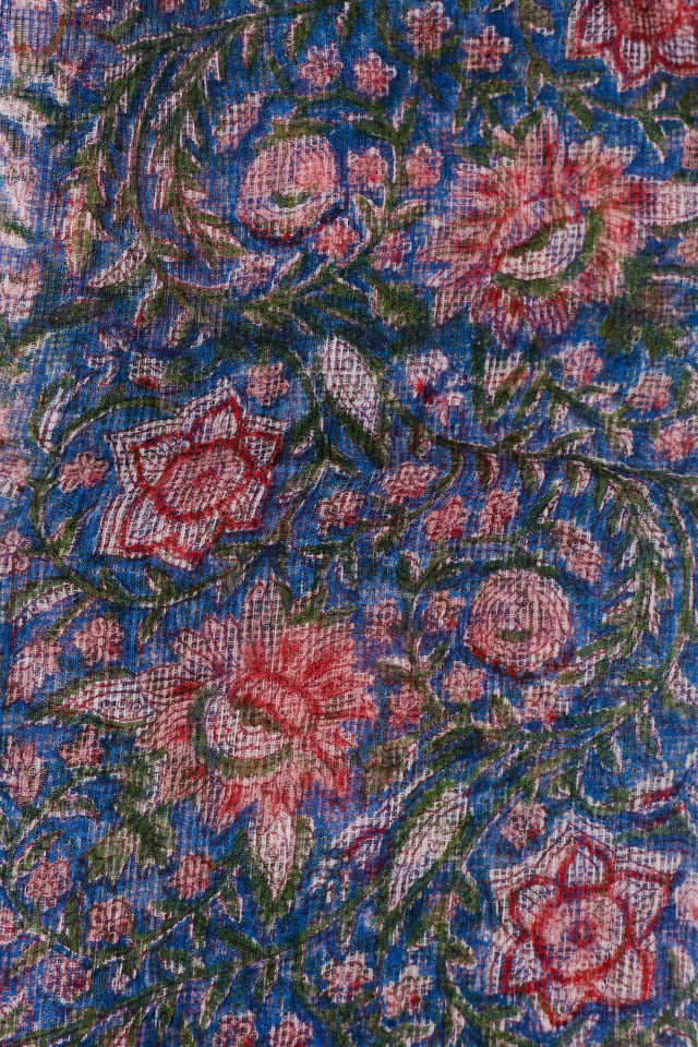 Yale blue and Red Unstitched Suit set