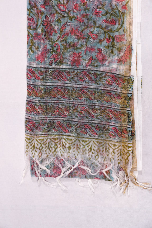 Cool blue and pink Unstitched Suit set