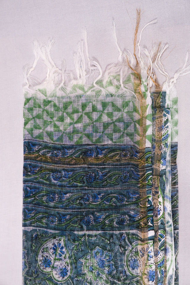 Nile Blue Unstitched Suit set