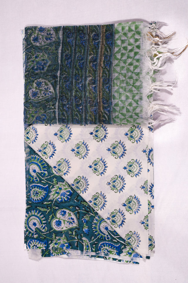 Nile Blue Unstitched Suit set