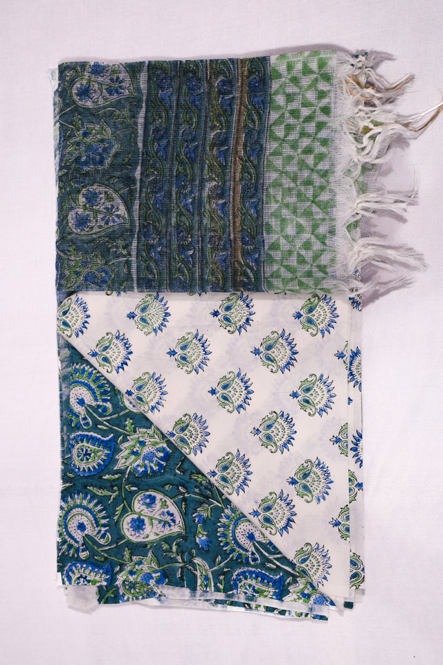 Nile Blue Unstitched Suit set