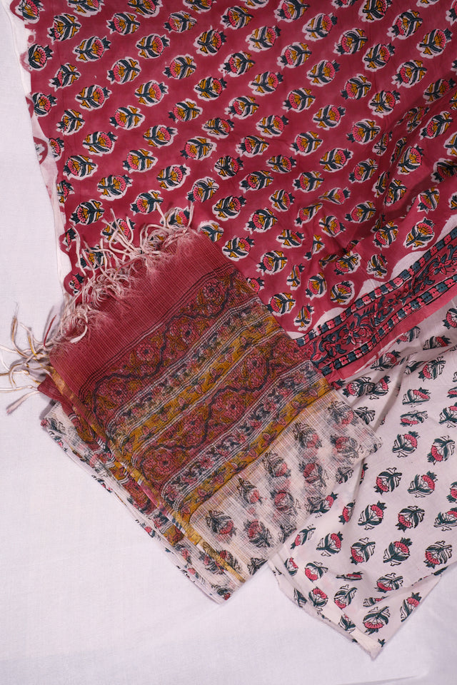 Berry Red Unstitched Suit set