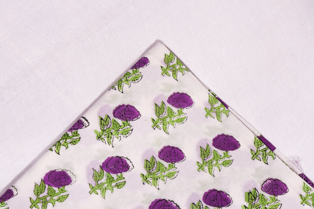 Golden yellow and purple Unstitched Suit set