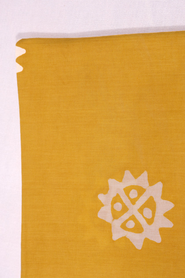 Mustard Yellow Batik Unstitched Suit set