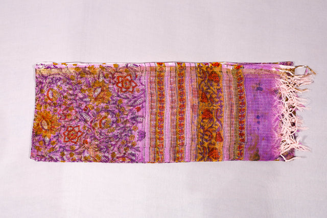 Lily floral Kota Doria Dupatta
