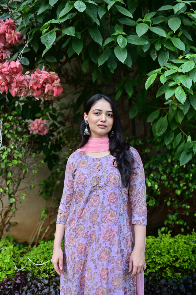 Anila Plava Suit Set