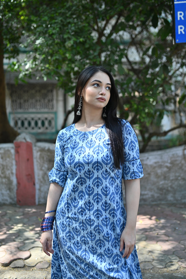 Blue Designer Kurta for Women