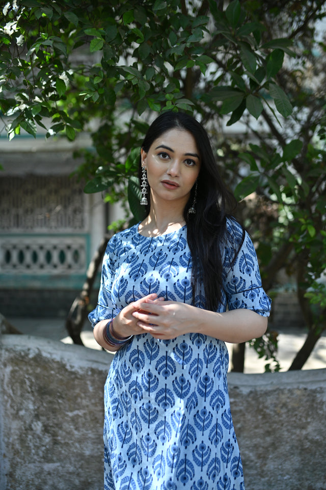 Blue Designer Kurta for Women