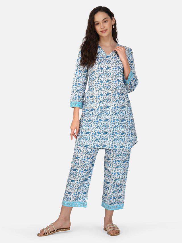 Raha Blue Co-ord Set