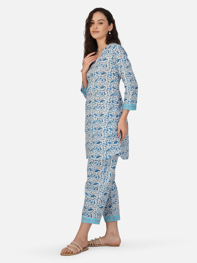 Raha Blue Co-ord Set