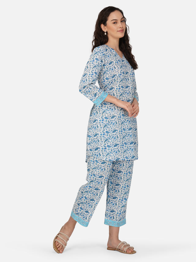 Raha Blue Co-ord Set