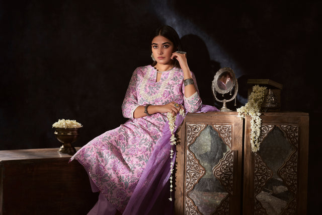 Elegant Taneya Shree Cotton Kurta Set with Dupatta