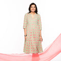 dark peach cotton dupatta