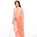 Peach Cotton dupatta