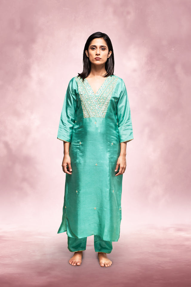 Mehendi Embroidred Suit set